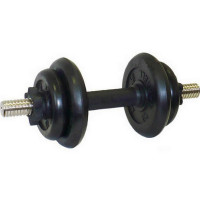 Гантель разборная 10 кг MB Barbell Диски обрезиненные, черный