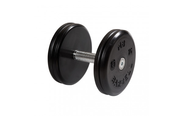 Гантель классик с вращающейся ручкой хром 15 кг MB Barbell MB-FdbEM-B15 600_380