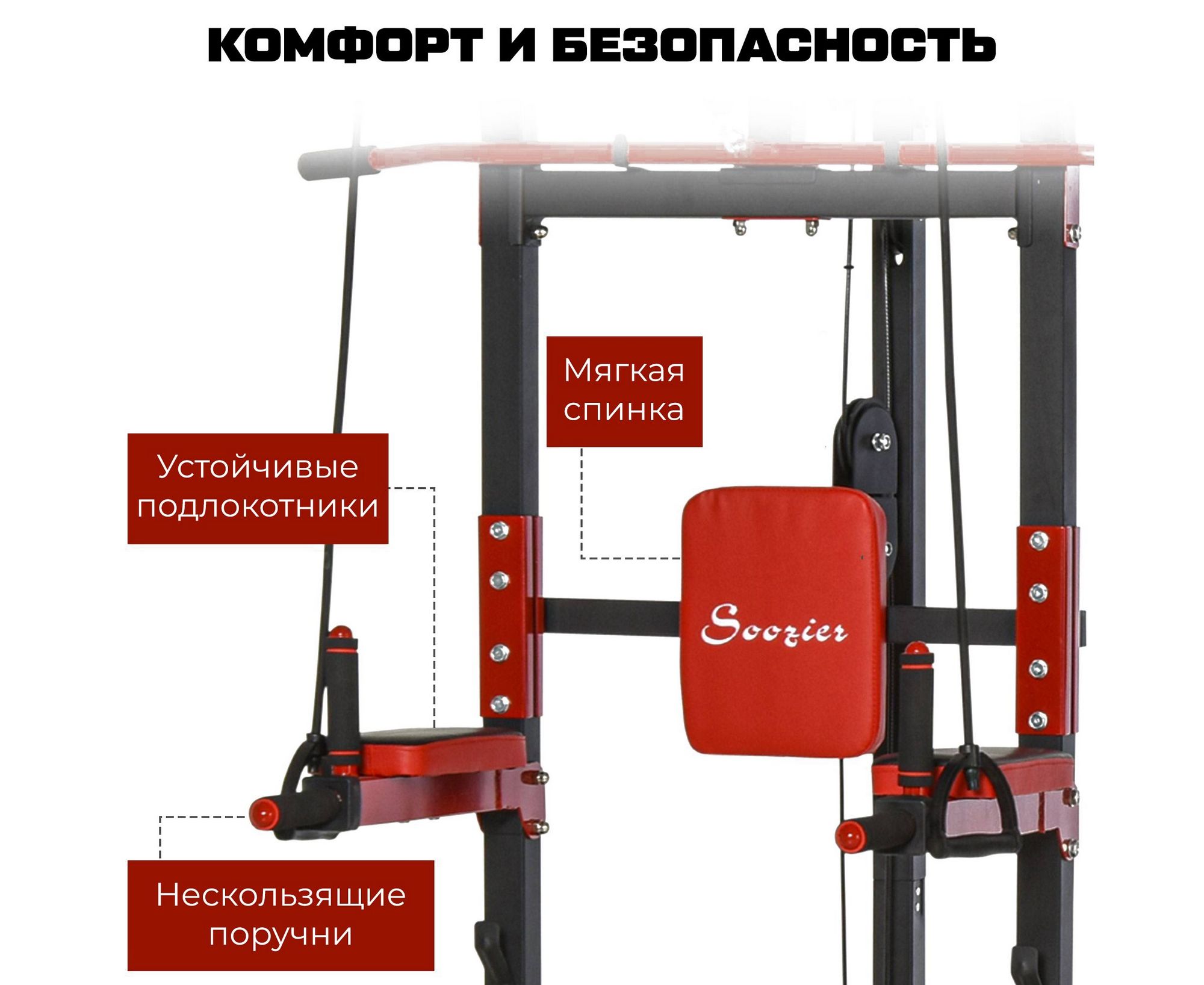 Турник-брусья, тяга сверху DFC HOMEGYM HOMCOM D270 2000_1636