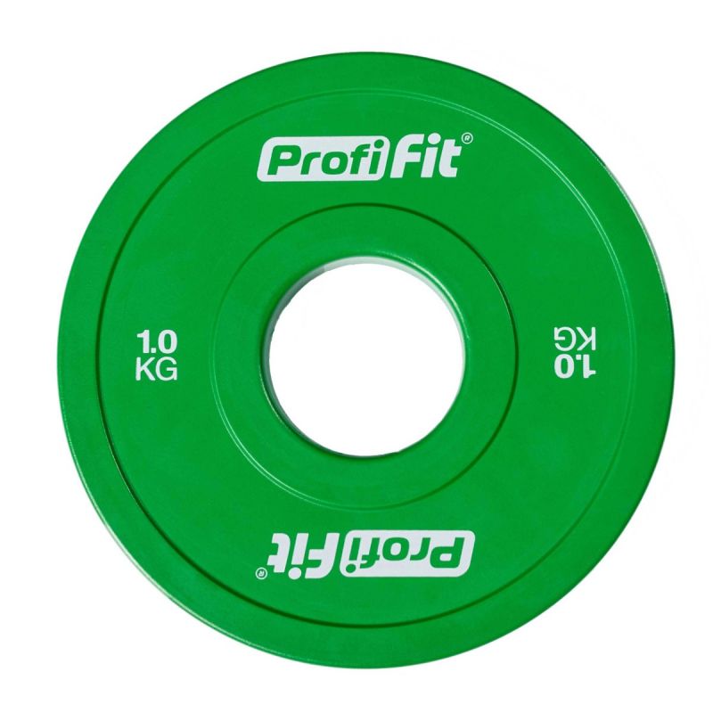 Диск обрезиненный цветной d51мм, 1кг Profi-Fit 800_800