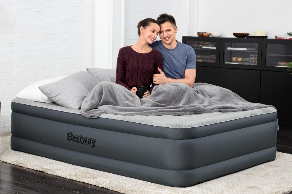 Надувная кровать 152х203х46см Snugable Top встр.насос 220В Bestway 69075 1000_667