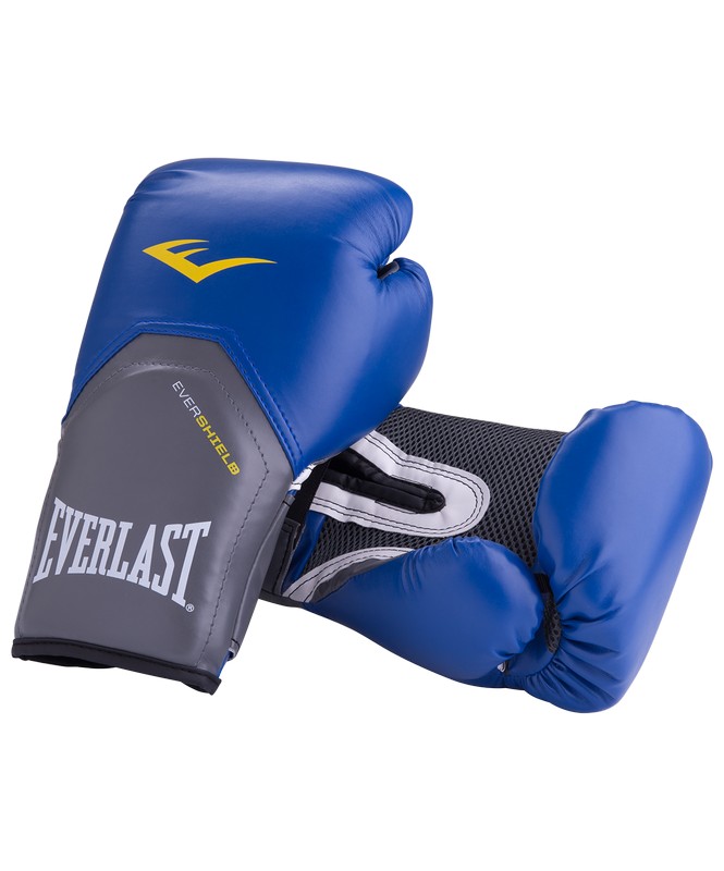 Перчатки боксерские Everlast Pro Style Elite 2208E, 8oz, к/з, синий 665_800